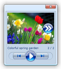 flick through an image album javascript for sliding popup window